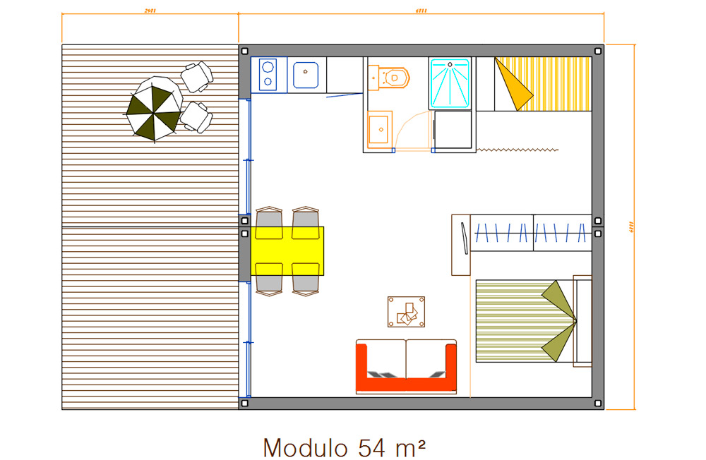 Modulo 2 Casa Modular ECO-Mini